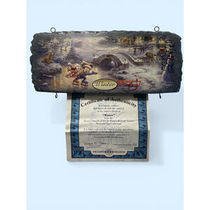 Disney Season Of Joy WINTER Thomas Kinkade Hanging Plaque